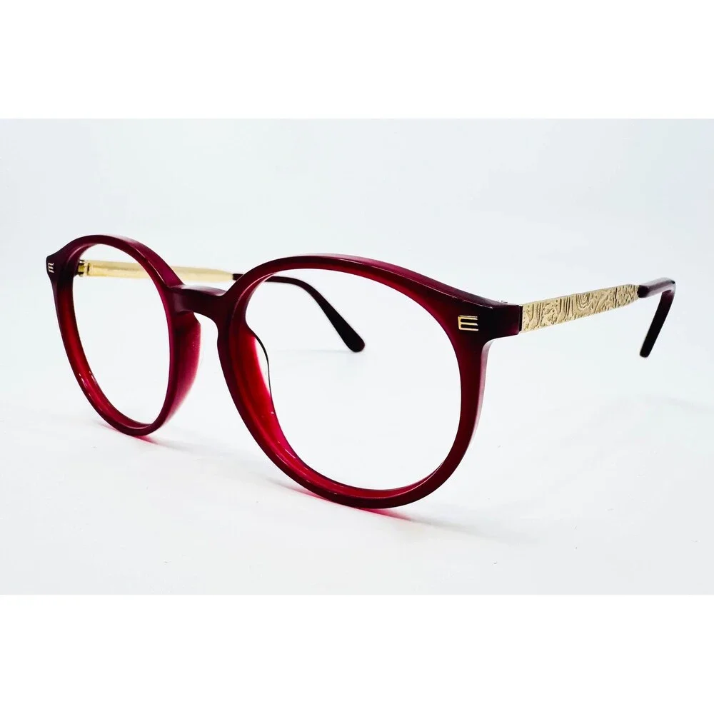 Etro Eyeglasses Frames Womens Burgundy Gold ET2619 603 Round Italy 52-18-140